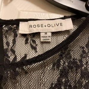 Rose+Olive lace and nude top